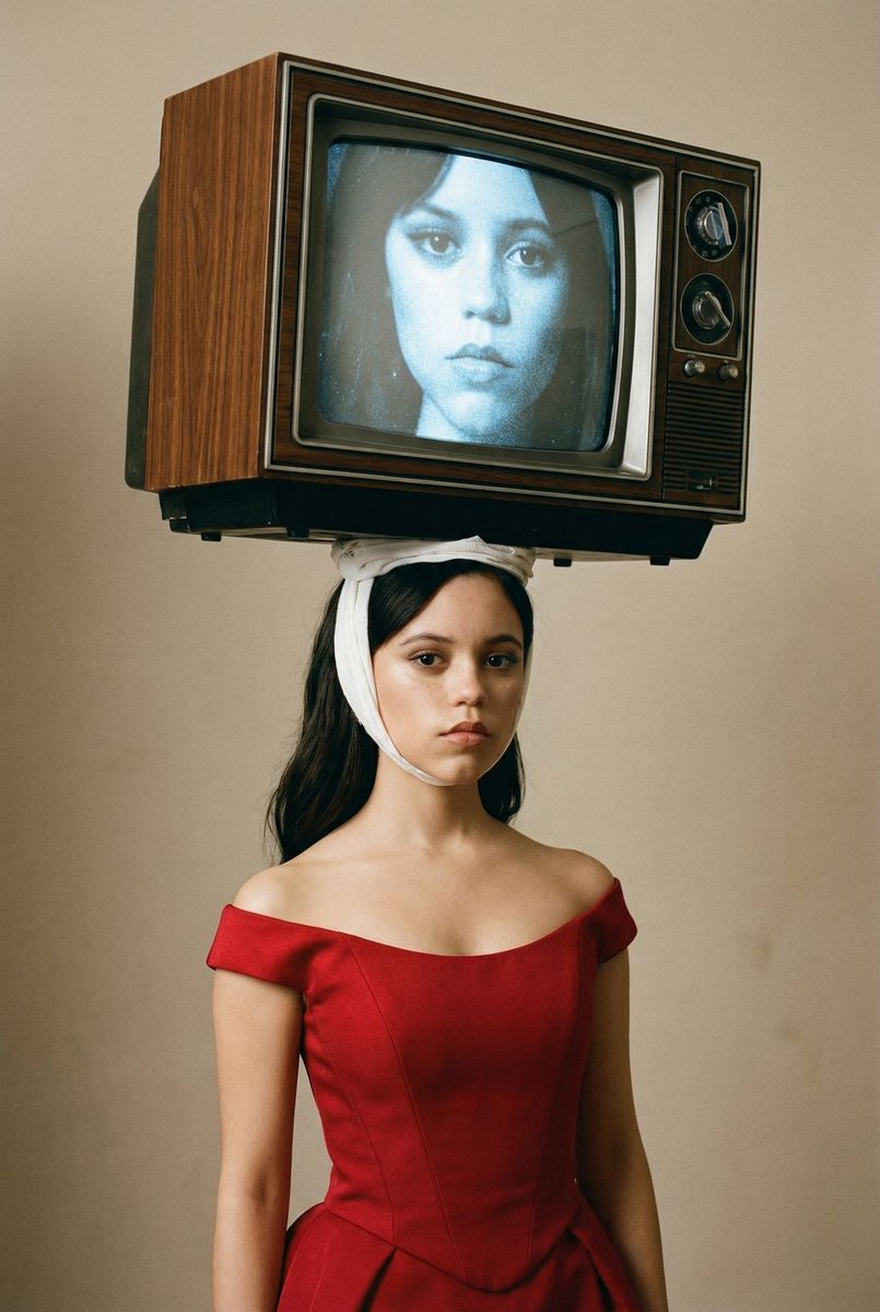 { "vibe_title_en": "Analog Signal", "master_prompt": "一张超写实、超现实的中景照片，捕捉了主角身处高端中世纪风格摄影棚中的瞬…