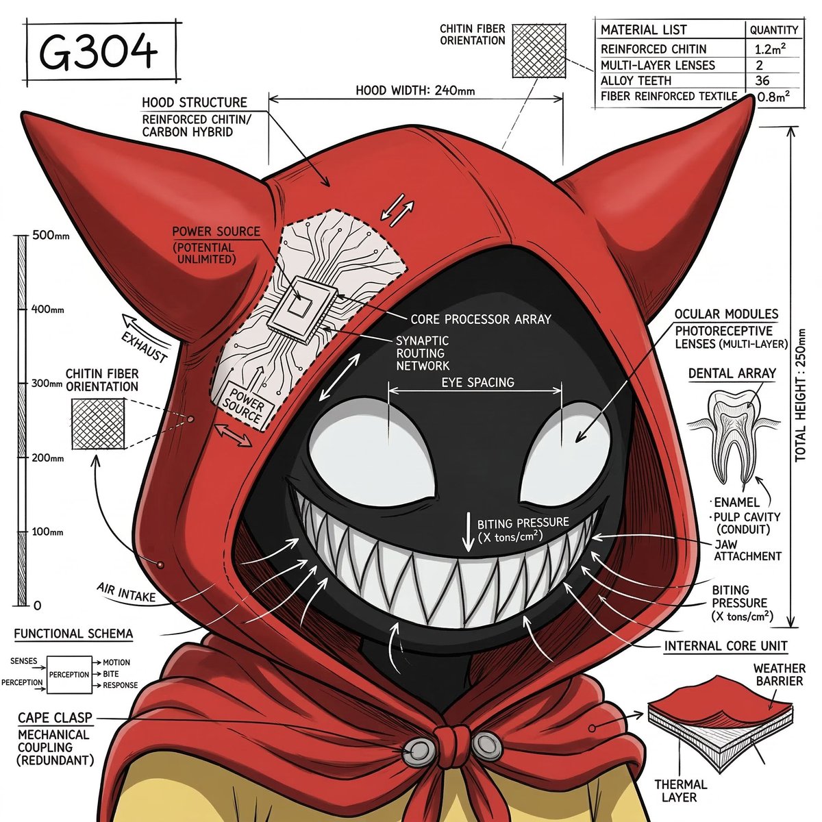 创建一个信息图图像，主体为[character from reference]，将对象的真实照片或照片级真实感渲染图与直接叠加在顶部的技术注释层相结合。 在纯白色影棚背景上，使用…