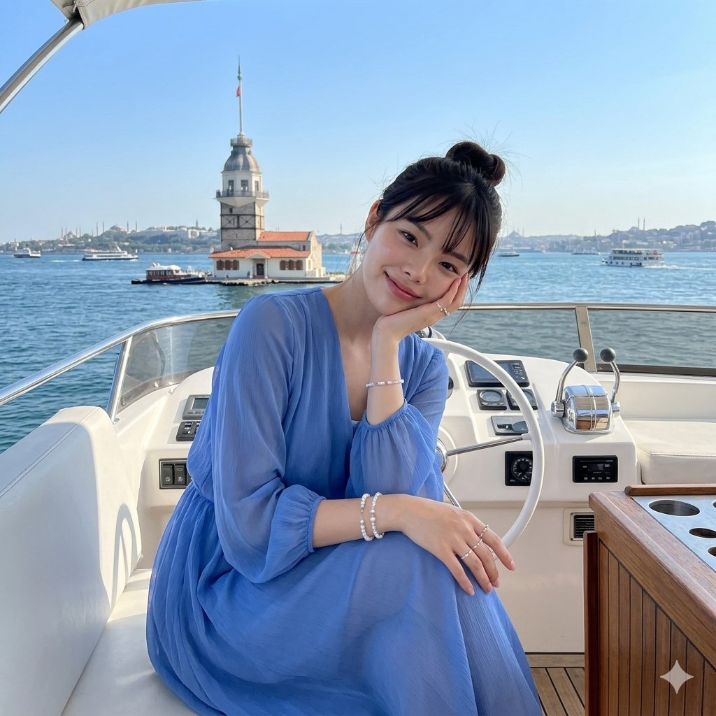 Gemini 纳米香蕉提示词 创建图像：使用附加的参考图像作为角色外观的视觉指南，保持与参考中人物的强烈相似性。保留关键视觉特征，如面部结构和整体比例，同时允许真实摄影中典型的细…