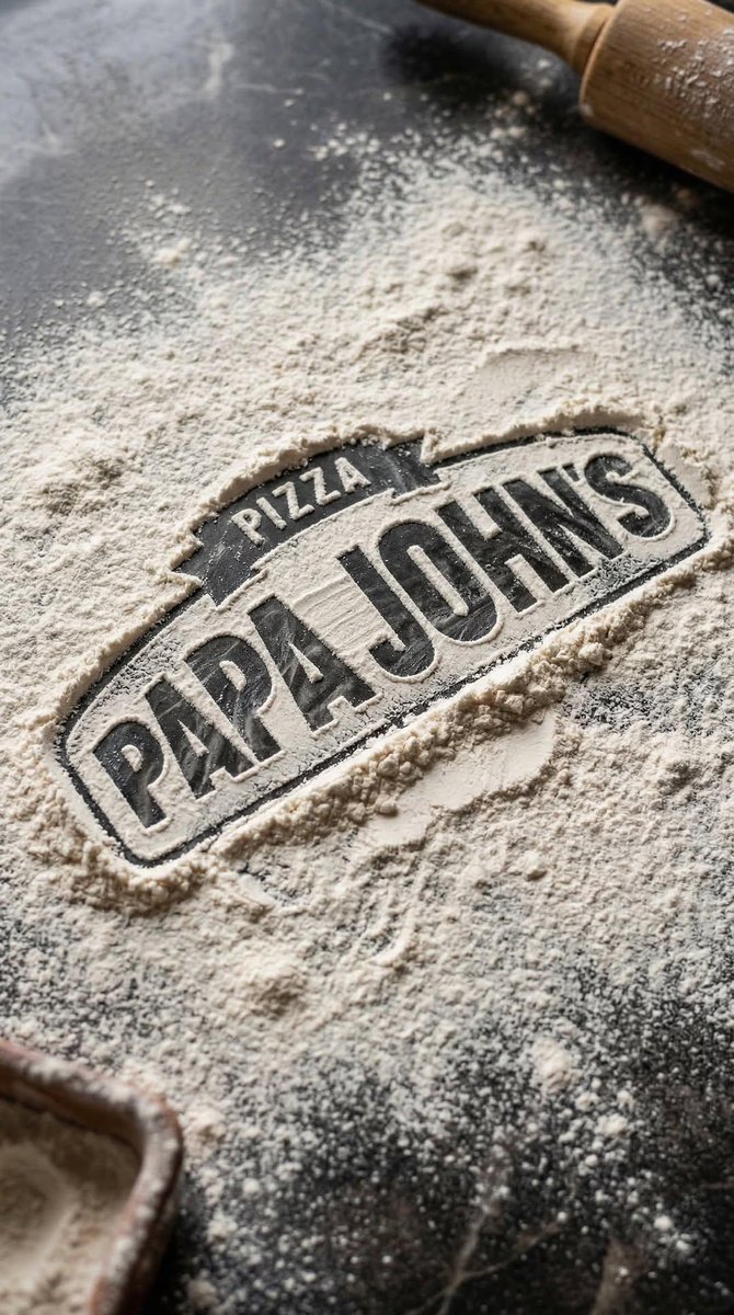 { "title": "Logo Flour Dust Kitchen Surface", "prompt": { "subject": "上传的 logo 被转化为一个真实的厨…