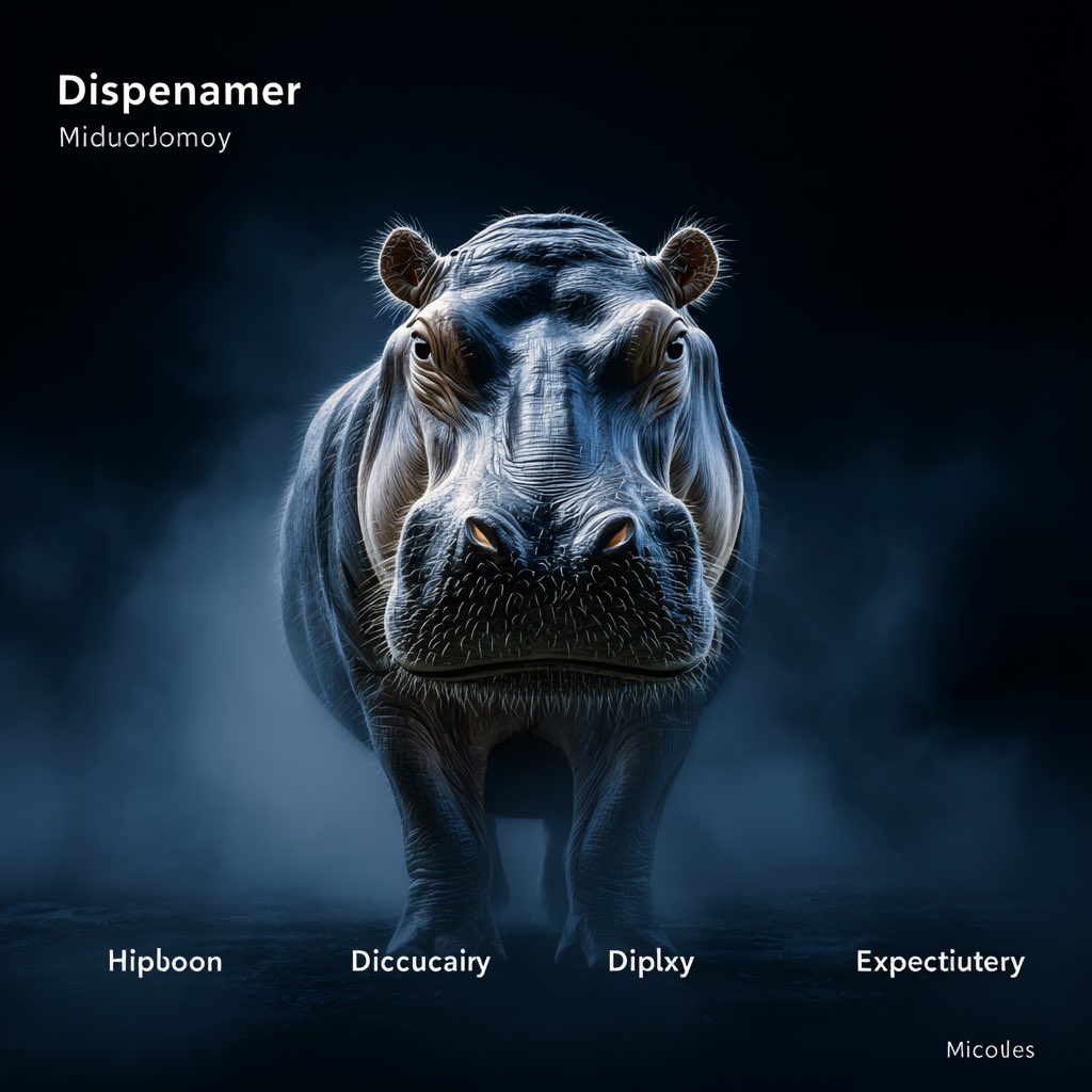 请求一个干净、具体、多样的单词列表（Disappear、Midjourney、Hippopomus、Dictionary、Equivalent）。 左侧（V8）：概念执行完美无瑕…
