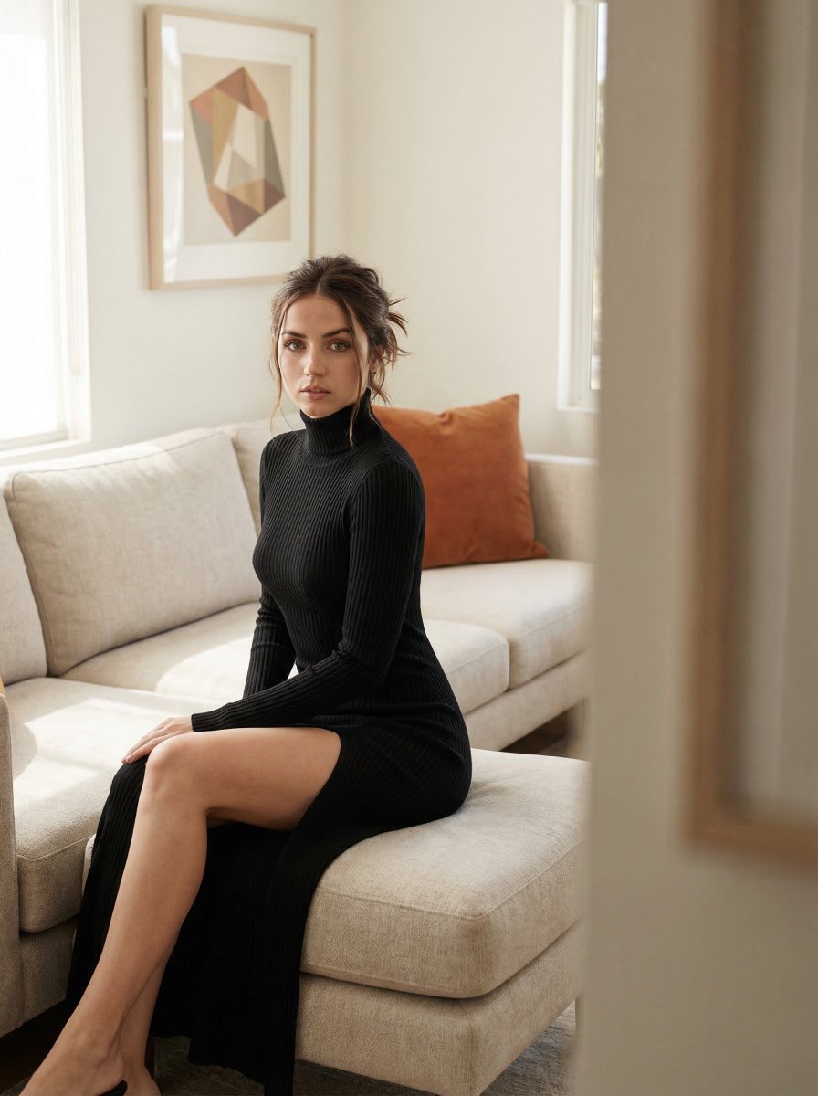 { "character": { "identity": "Ana de Armas,成年女性,时尚模特类型,身材纤细,面部特征优雅", "age_range": "30多岁"…