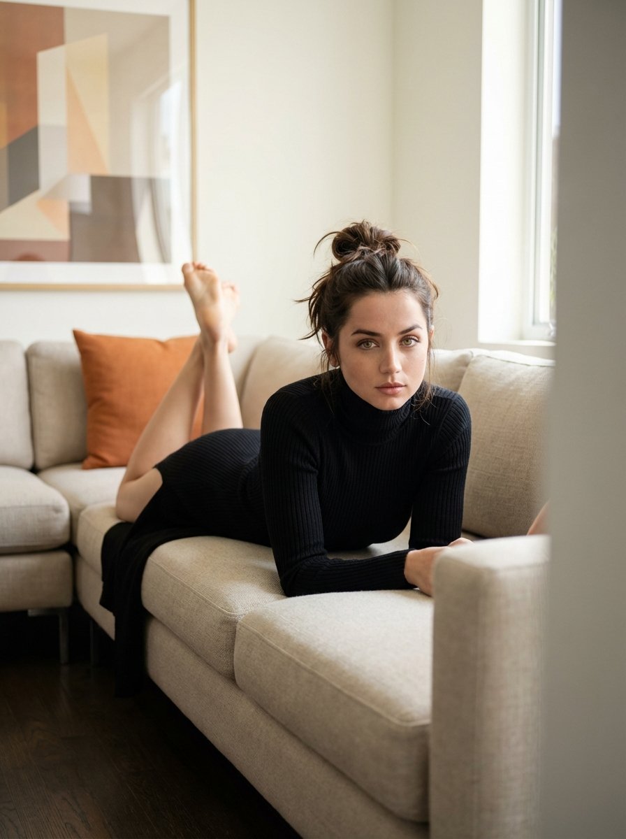 { "character": { "identity": "Ana de Armas,成年女性,时尚模特类型,身材纤细,面部特征优雅", "age_range": "30多岁"…