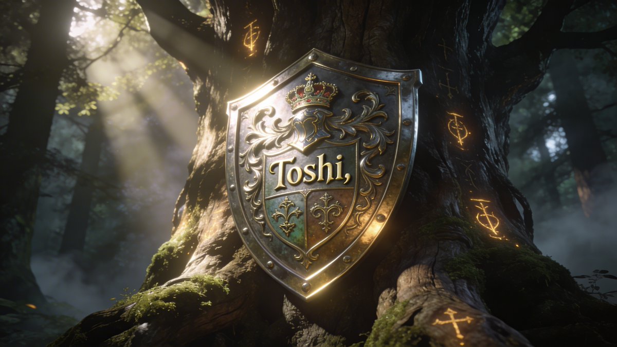 Toshi 的提示分享： 精灵族纹章盾牌！🛡️🌲✨ 精灵传奇纹章！ 请替换占位符并在您选择的 AI 工具中进行调整，我使用的是 @AdobeFirefly 中的 nano Ban…