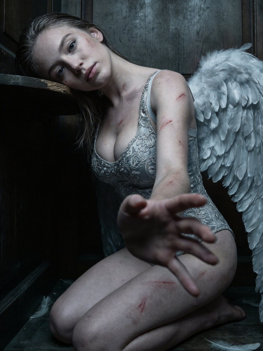 { "style": "dark gothic cinematic photography, ethereal realism, fine art portrait", "sub…
