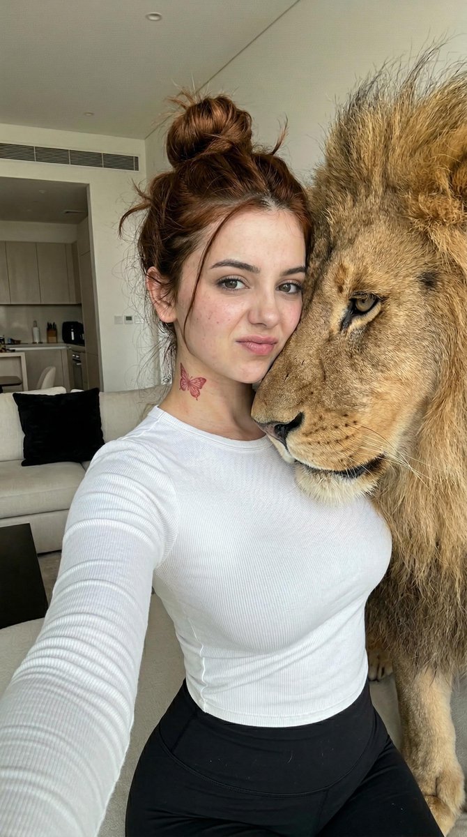{ "photo_type": "Smartphone selfie captured on an iPhone 16 Pro front camera with typical…