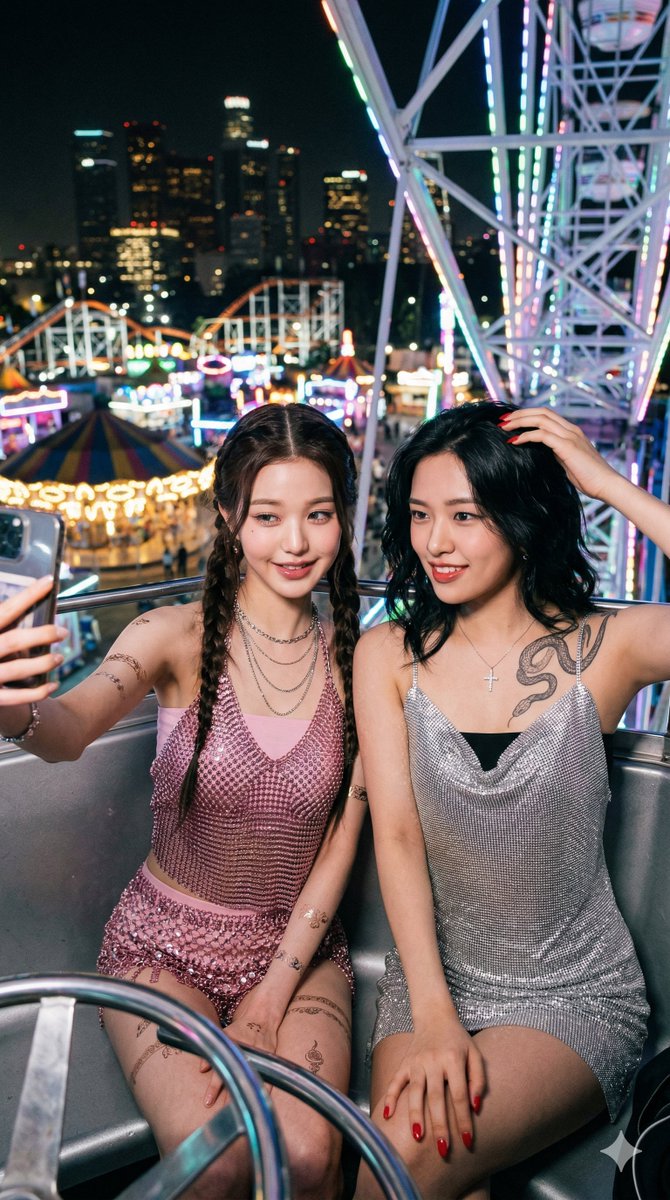 你觉得她们晚上都在聊些什么呢？ Wonyoung 和 Yujin，IVE Karina 和 Winter，aespa Kazuha 和 Sakura，Le S…