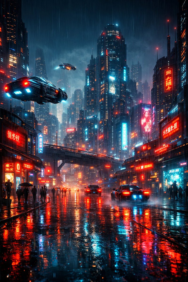 这个 AI 提示词可打造令人惊叹的电影级城市场景 🤯 看起来就像直接从电影里走出来的画面…… 提示词如下 👇 “A futuristic cyberpunk city at ni…