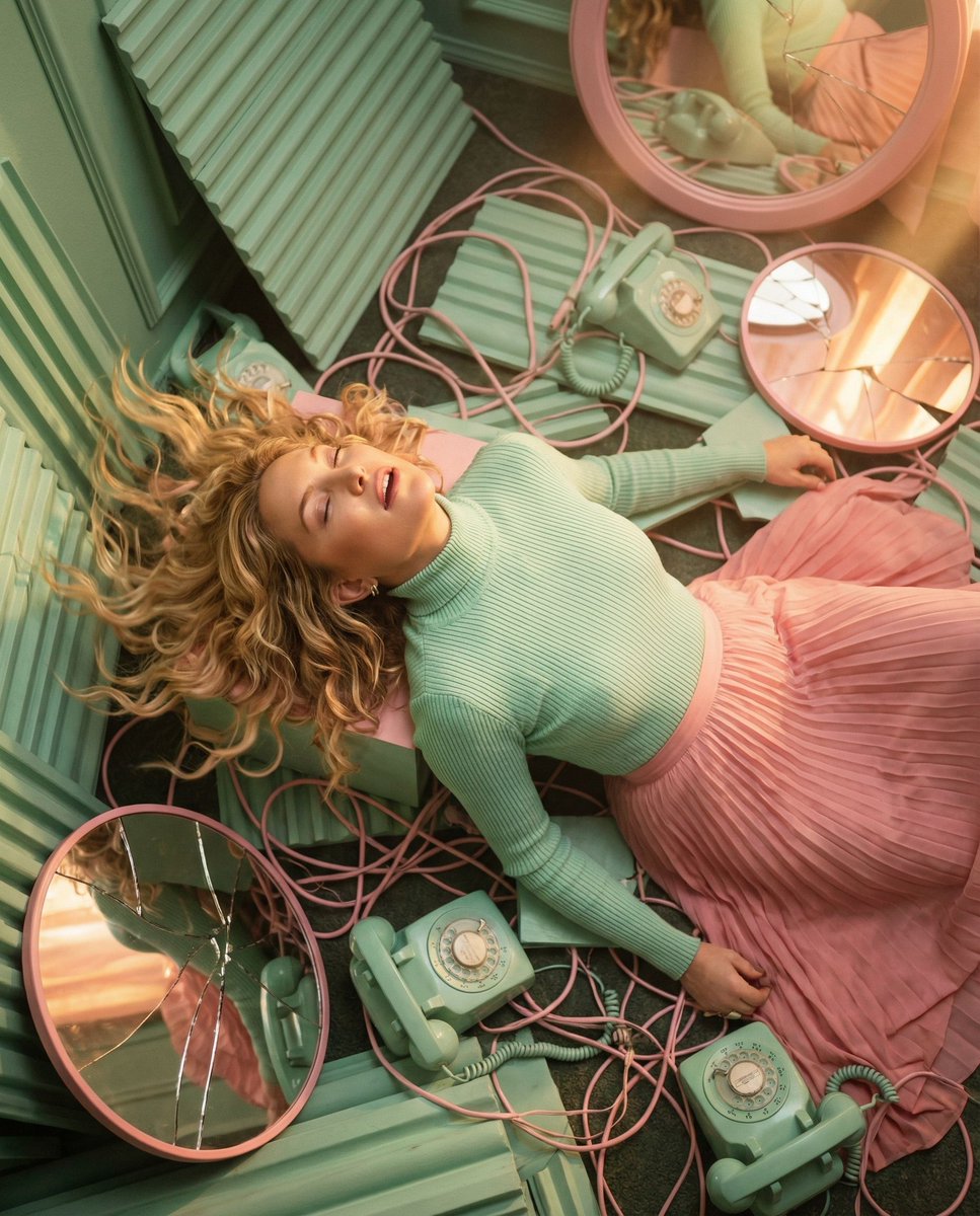{ "vibe_title_en": "Spiritual Dissolution Amidst the Pastel Chaos", "master_prompt": "一张超…