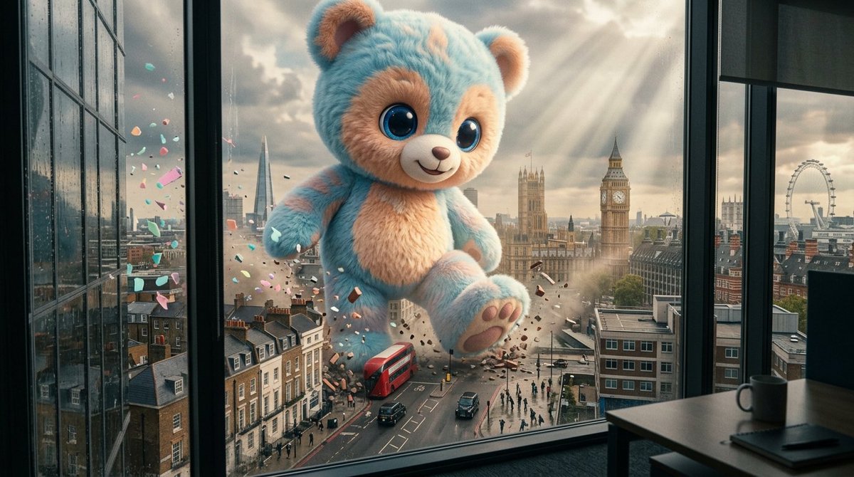 Toshi 的提示分享： 你城市里的可爱巨人！🏙️🦍🌆 将占位符替换为你选择的城市，并在你选择的 AI 工具中进行调整。我在 @AdobeFirefly 中使…