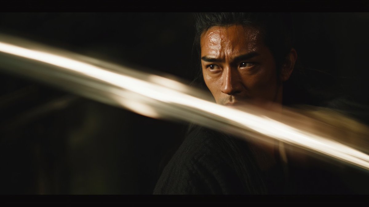 魔法光环，发光的武器，激光特效，悬浮的刀剑，缓慢笨拙的动作，扭曲变形的肢体，多余的手指，解剖结构错误，闪烁毛刺的转场，动漫风格，3D渲染质感，柔焦，明亮欢快的打光，武侠片（wir…