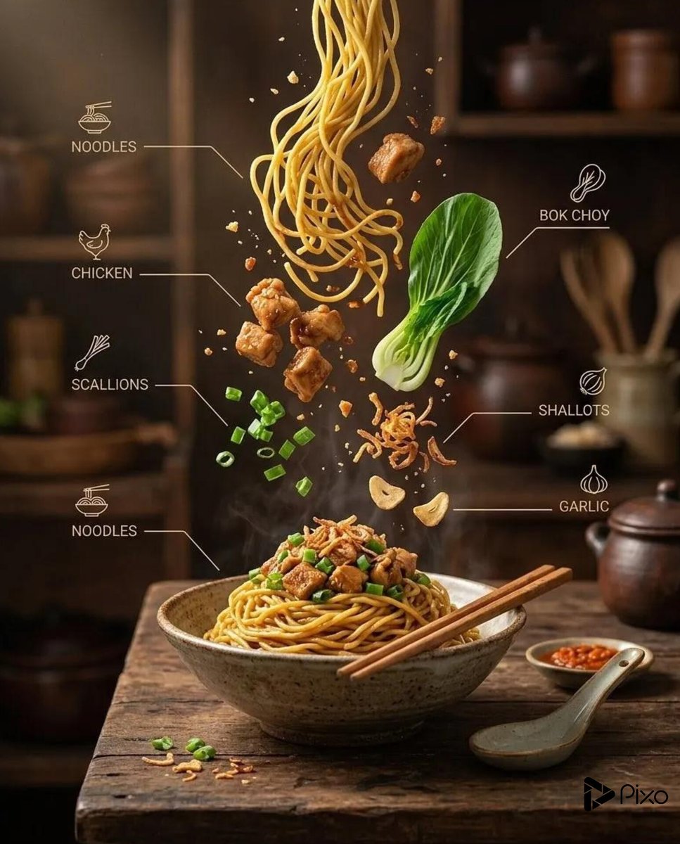 { "Objective": "在温馨质朴的厨房环境中,创建一个电影级的高端美食广告场景,食材动态运动,质感丰富、超逼真", "DishOptions": [ "Beef cur…