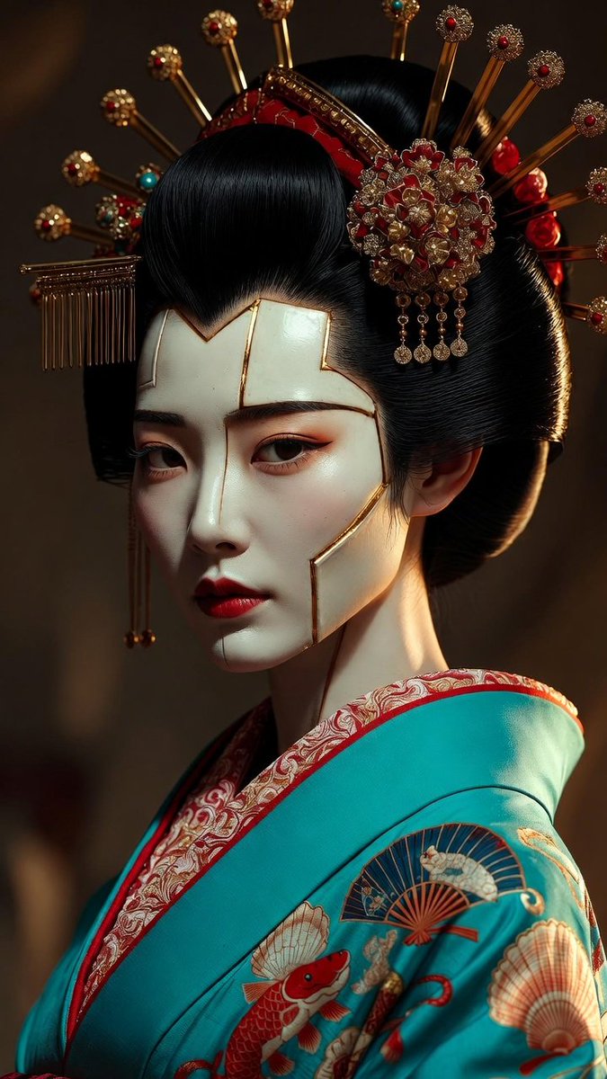 ✨ 提示分享:艺伎武士肖像 尝试此提示,创造独特的作品,并分享你的版本 ⭐️ 一张照片级真实的电影剧照,画面中是一位女武者(onna-musha)艺伎武士,呈现动态的侧身姿态,身…