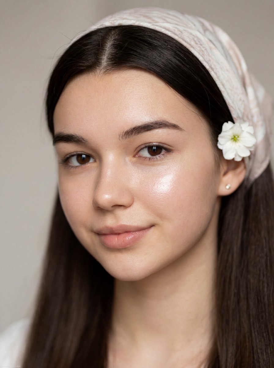 { "image_generation": { "subject": { "description": "close-up portrait of a young woman"…