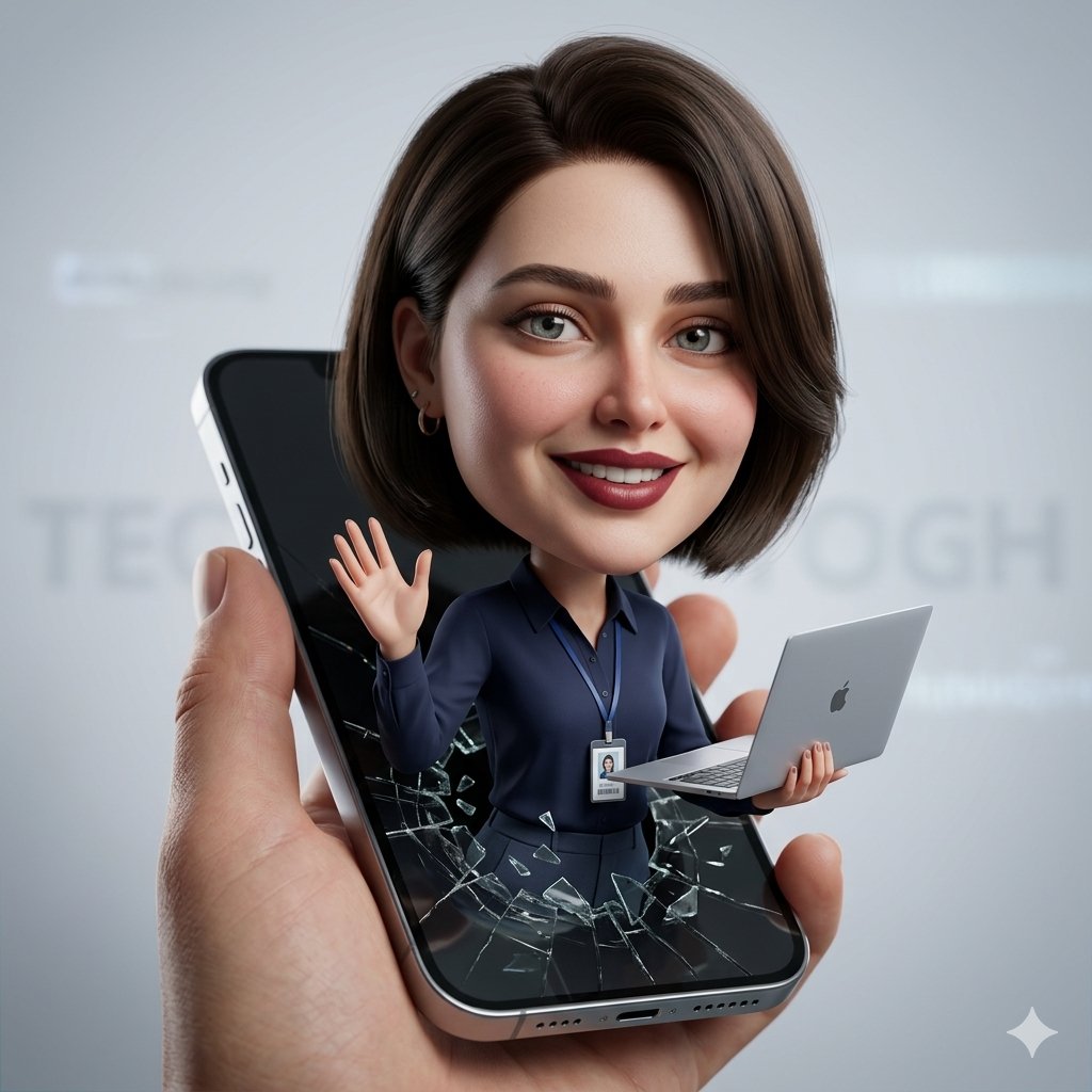 Google Gemini Nano Banana 上的图像 提示词 👇 一张超写实的 3D 漫画风格人物形象，根据上传的面部图像，从智能手机屏幕中“走”出来…