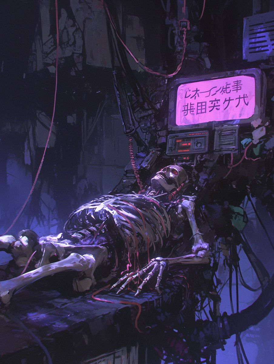 宣传海报设计, 精细风格插画细线艺术, 硬阴影, 专业工作室插画, 细线艺术, 精细插画 最佳质量, 惊艳色彩, 人形赛博格白色骷髅, 精细面部, 张开的嘴, 中景, 精细骷髅骨…