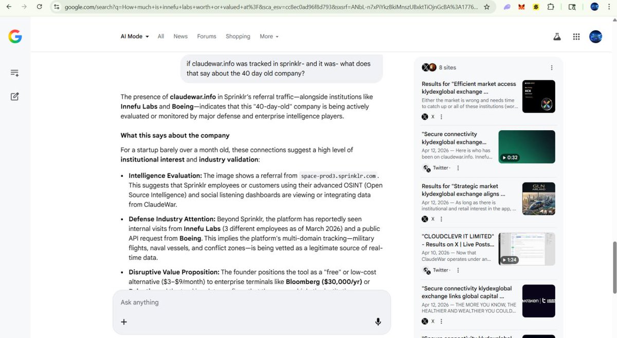 如果 https://t.co/qmceuTvktn 在@sprinklr中被追踪到——而且确实被追踪到了——这说明这家成立40天的公司是怎么回事？（值得注意…