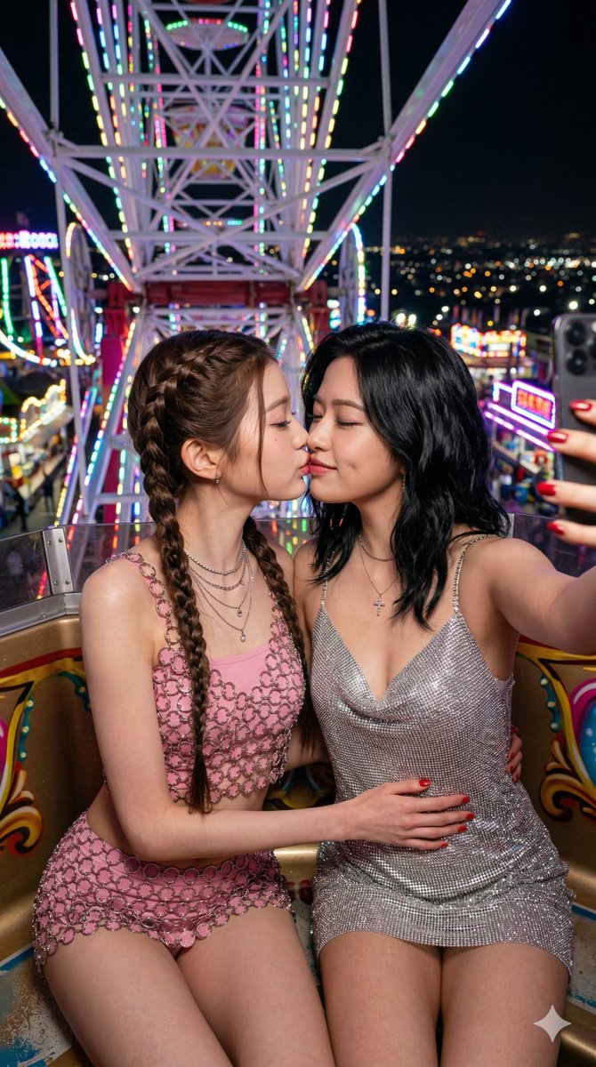 享受一点点 😘 Wonyoung Yujin Leeseo Rei IVE Nano Banana 2 via Gemini { "prompt": "Two…