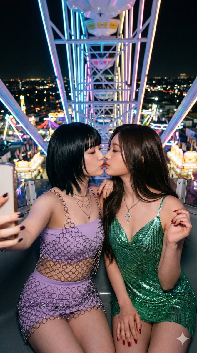 享受一点点 😘 Wonyoung Yujin Leeseo Rei IVE Nano Banana 2 via Gemini { "prompt": "Two stunning…