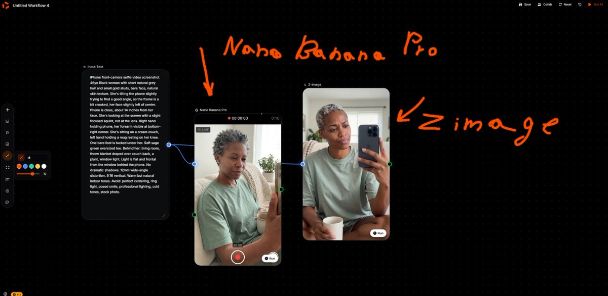 Nano Banana Pro 与 Z Image 我发现如果不需要参考图像,Z image 不仅效果惊艳,而且几乎免费 在 https://t.co/ZNqVKN0Nwj 上分…