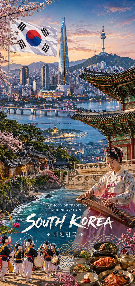 制作一张手机竖屏尺寸的壁纸，主题为( COUNTRY )之美。壁纸中需呈现该国的自然风光、地标建筑、艺术文化以及代表该国特色的图案纹样。每个部分都要整洁有序、结构分明、精准细致…