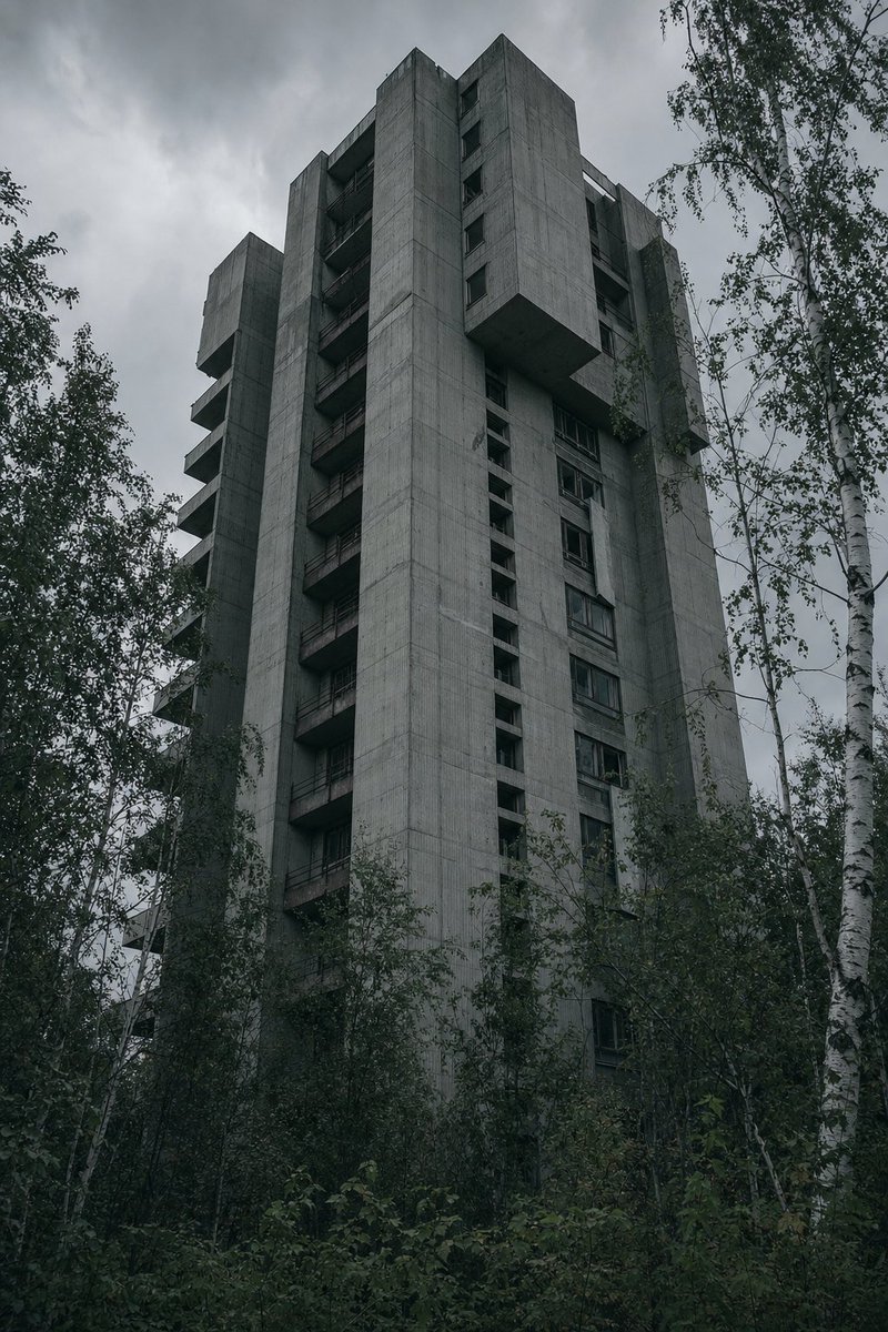 提示工作室：使用 Firefly Boards 中的 GPT Image 2 打造粗野主义建筑 一张 [镜头角度] 照片，主体是一座 [巨大 / 破败 / 被…