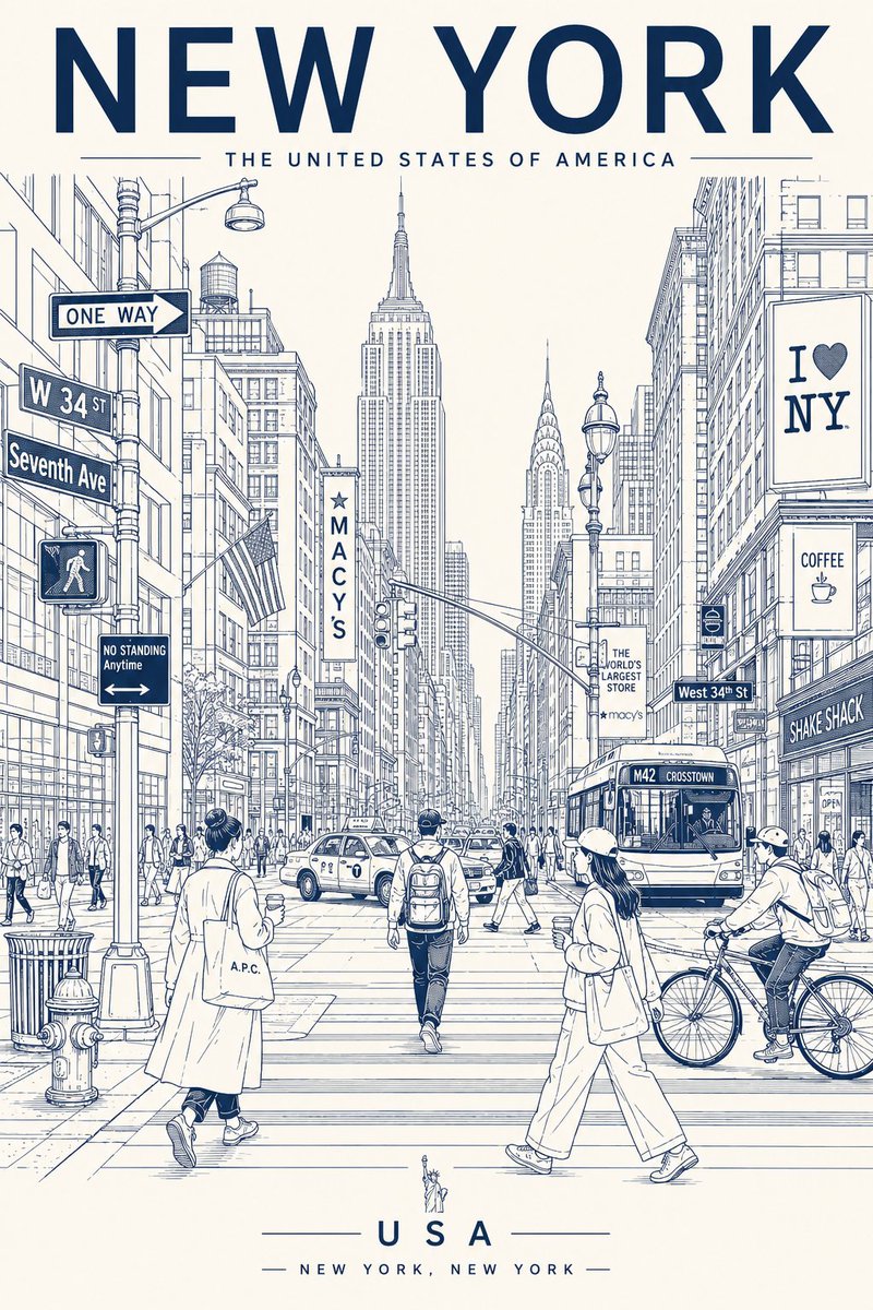 创作一张极简主义、超高分辨率的线条艺术风格东京旅游海报，将东京呈现为一个时尚的日常都市场景，而非明信片式的旅游景点。 主体构图： 中心构图展现东京最具代表性的…