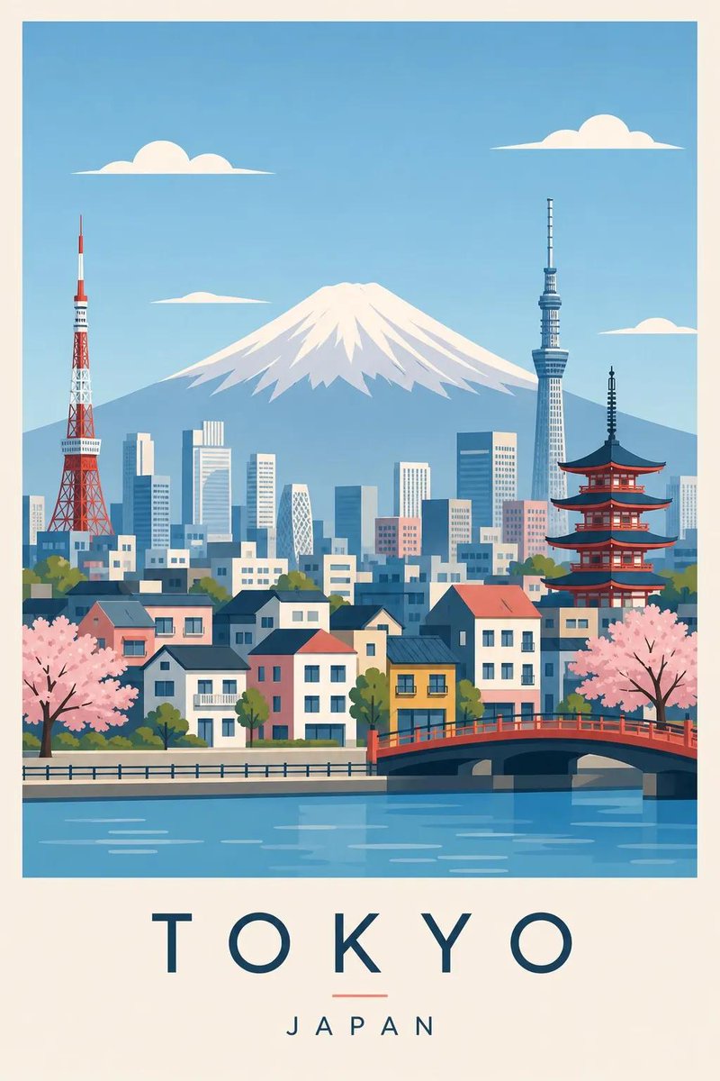 为 [DESTINATION] 创作一张高端编辑风格旅行海报插画。 风格： 扁平矢量插画，超简洁极简主义， 中世纪现代美学， 编辑级旅行海报风格（斯堪的纳维亚设计灵感）， 无照片…