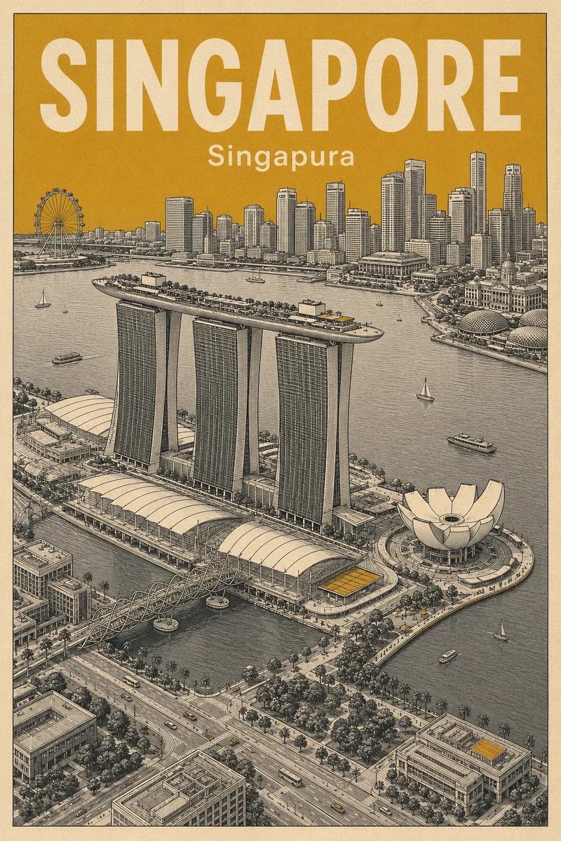 （伦敦海报） 复古旅行海报插画风格的伦敦，超精细的航拍城市景观，包含伦敦眼、大本钟、泰晤士河、威斯敏斯特桥、红色双层巴士、经典英式建筑和繁忙街道，以精致的钢笔素描线条绘制，采用复…