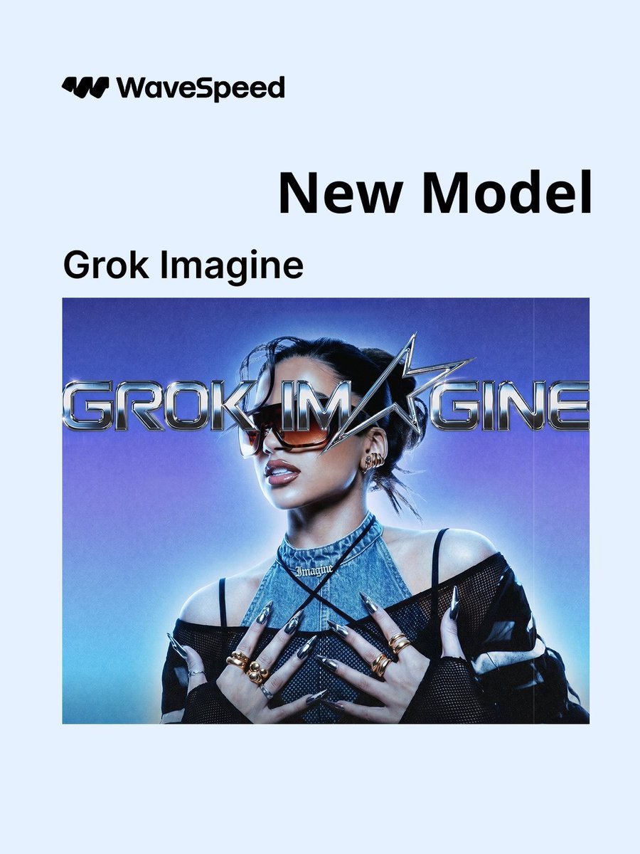 Grok Imagine 图像质量功能现已在 WaveSpeedAI 上线 ⚡️ 使用以下功能创建超高保真视觉效果： ✨ 2K 高分辨率图像生成 🎨 真实的光…