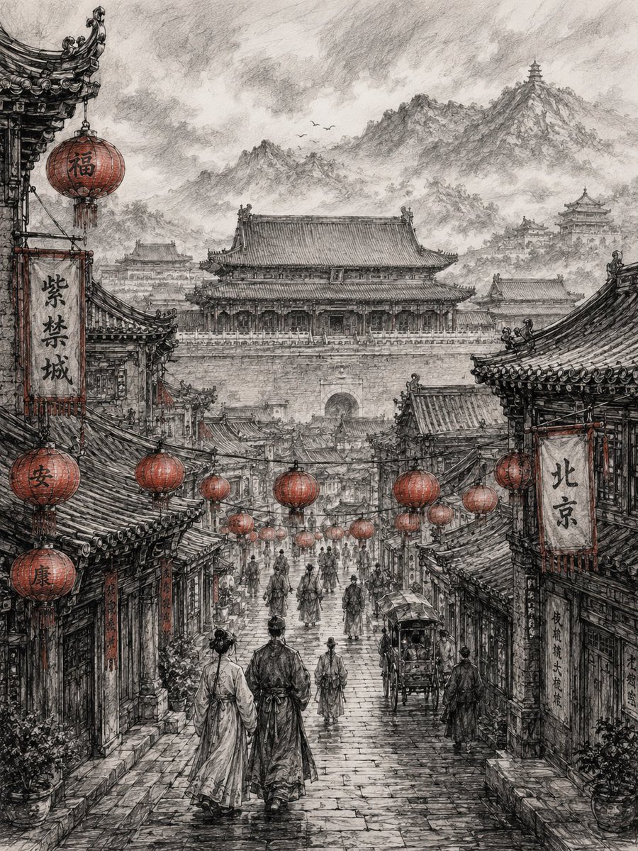 GPT IMAGE 2.0 on Chat GPT 。 1. 东京素描提示词 一幅高度精细的铅笔素描，描绘黄昏时分的东京城市景观，包含东京塔、狭窄的霓虹灯街道、传统的日本灯笼、拥…