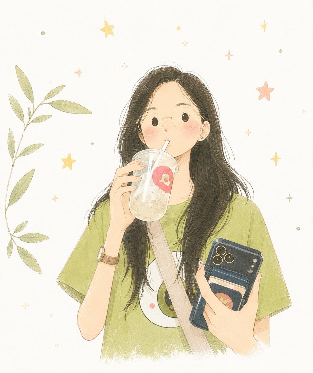 将这张照片转化为一幅细腻极简的手绘儿童插画，呈现柔和、梦幻的童话美学。使用简洁的拉长形状、纤细且略带瑕疵的手绘线条、平涂的柔和粉彩色、最少的细节，以及可爱的玩…