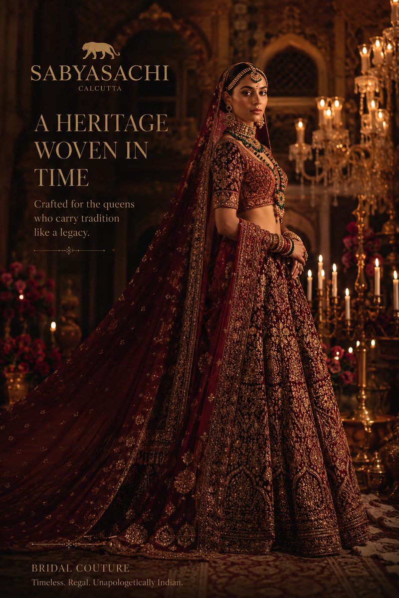 受顶级Vogue、迪奥（Dior）、Sabyasachi、艾莉・萨博（Elie Saab）以及高端平面广告启发的奢华高级定制婚纱时尚大片，核心重点是突出一位惊艳超模身着做工精湛的…