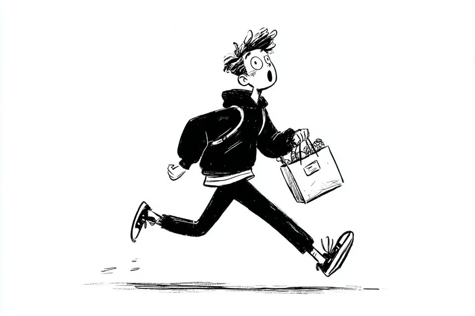 [主体]身着[服装]并[进行动作]的简约单色线稿，面部呈现[表情]，受Notion启发的编辑极简主义风格绘制：线条清晰、平涂黑白配色、简单几何形状、柔和手绘质感、细节稀疏、肢体语…