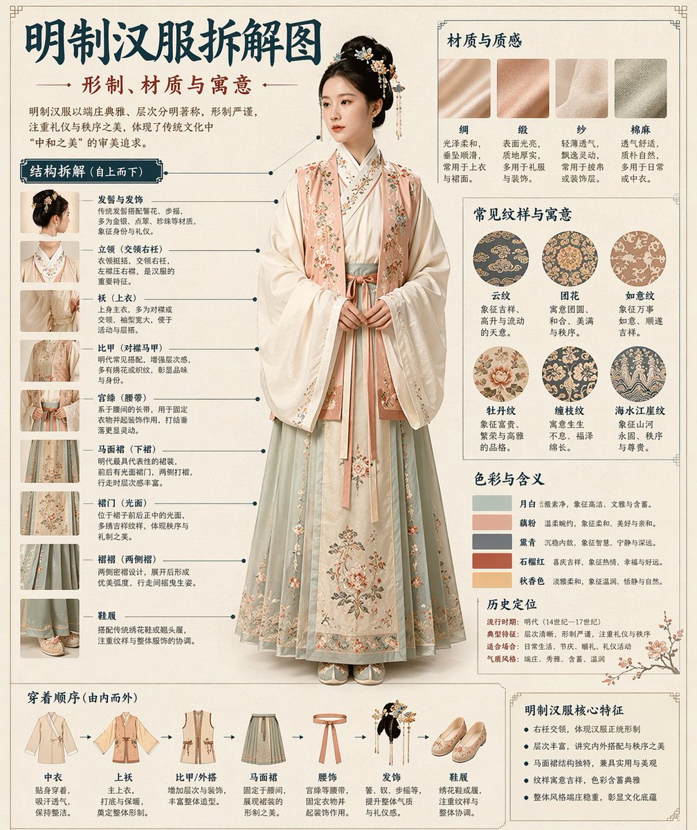 https://t.co/QETfBuhsDW 提示词： 根据我提供的 [主题]，自动生成一份博物馆典藏图录式的中国解构类信息图。 将写实的中央主视觉与结构拆解、中文引线图注、材…