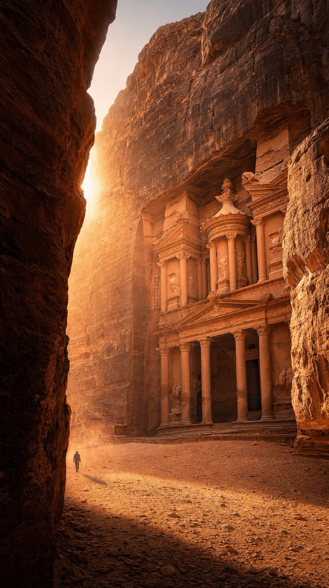 GPT Image 2 提示词 ⤵️ 超电影感的宽幅景观摄影，[ANCIENT_RUINS] 在完美的黄金时刻或黎明光线中。超写实的《国家地理》封面品质，与当…