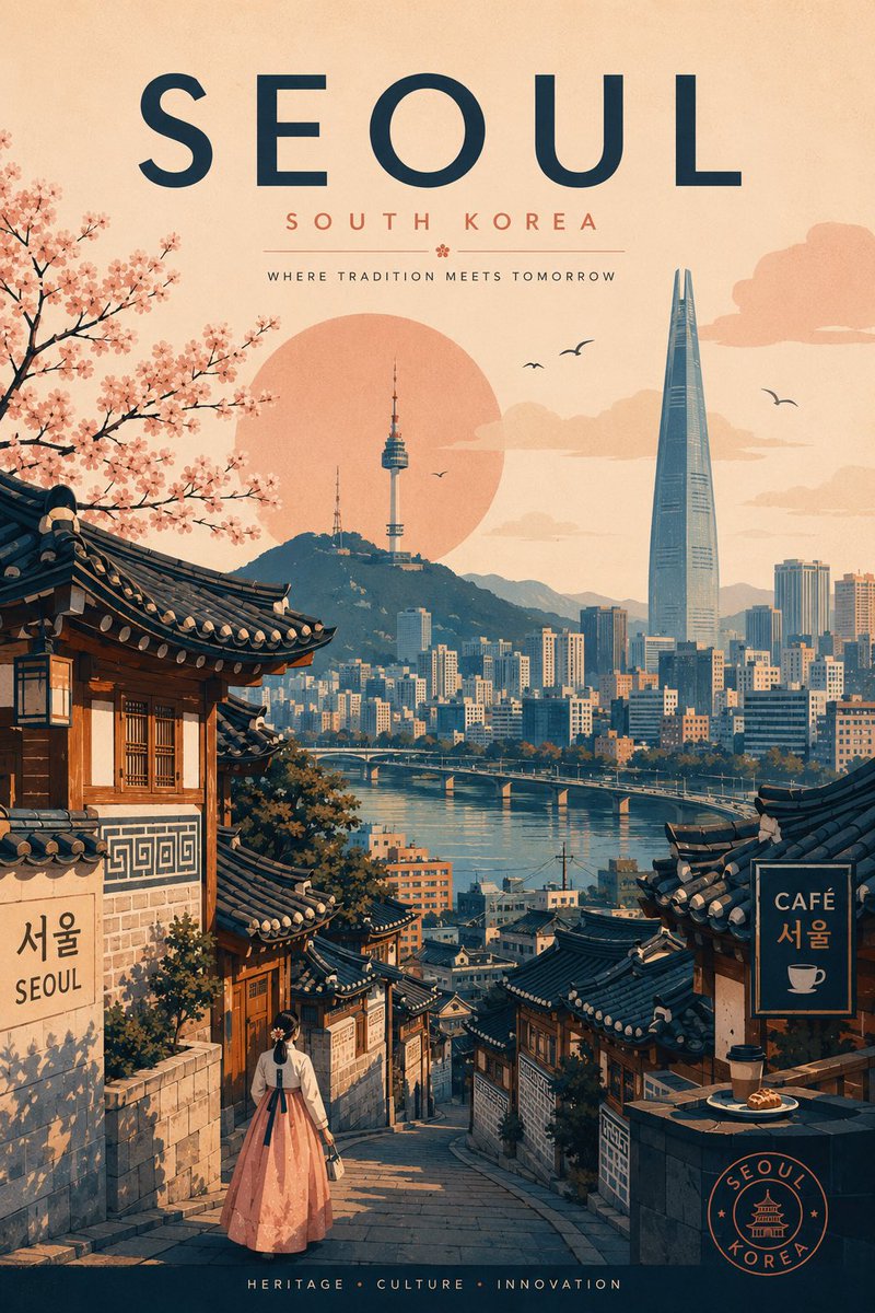 创作一张现代风格的AI生成旅行海报,灵感来自Etsy上Wild Fever Studio的美学风格,以(CITY)作为核心主题。将这座城市的本地特色与极简建筑插画、简化的几何形态…