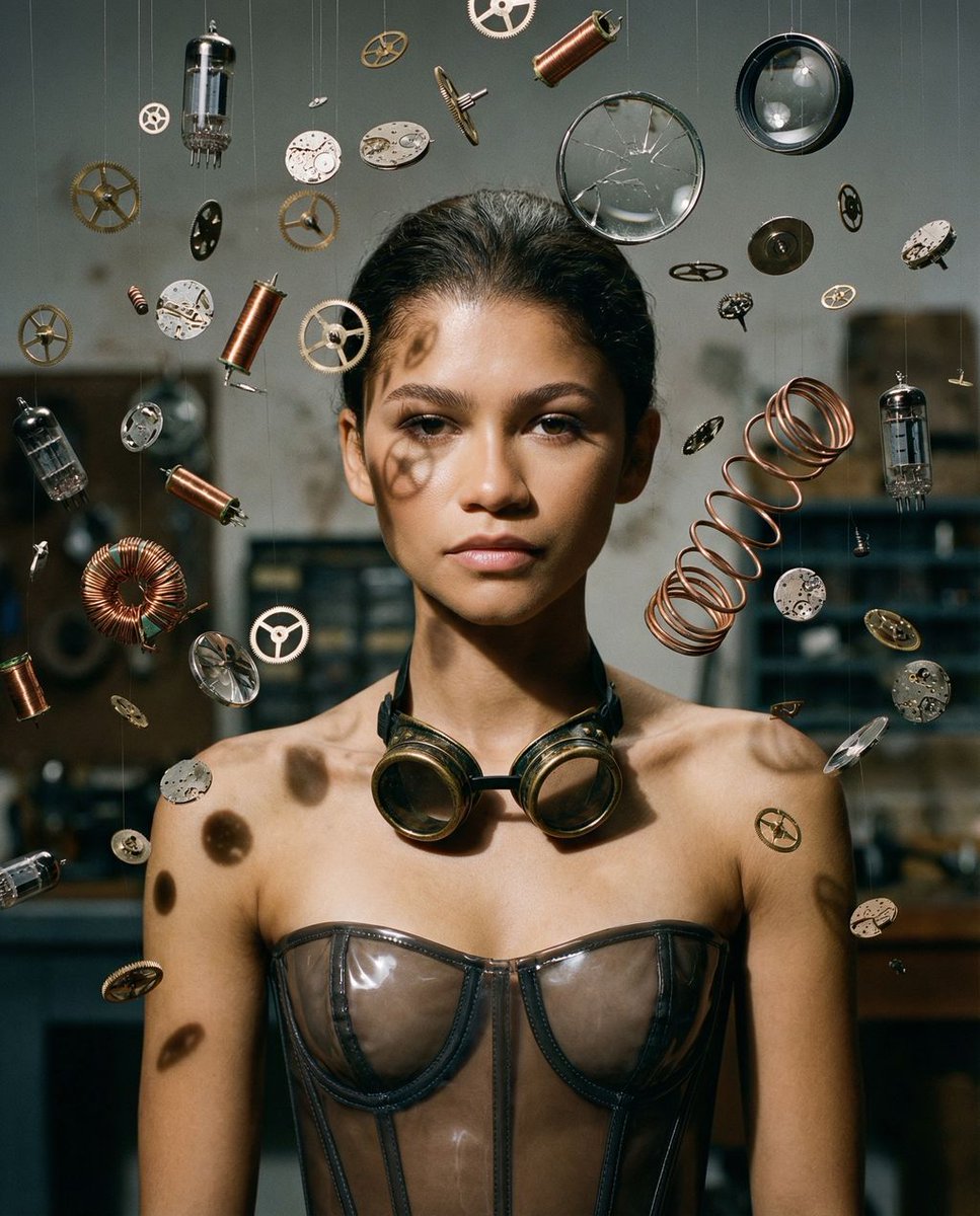 { "vibe_title_en": "Mechanical Weightlessness", "master_prompt": "A hyper-realistic cinem…