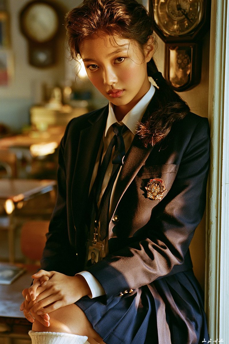 GPT Image 2 vs Midjourney v8.1 校服的回忆 / The Uniform 提示词 👇👇👇 GPT Image 2 超写实肖像:一位美丽的韩国女子站在传…