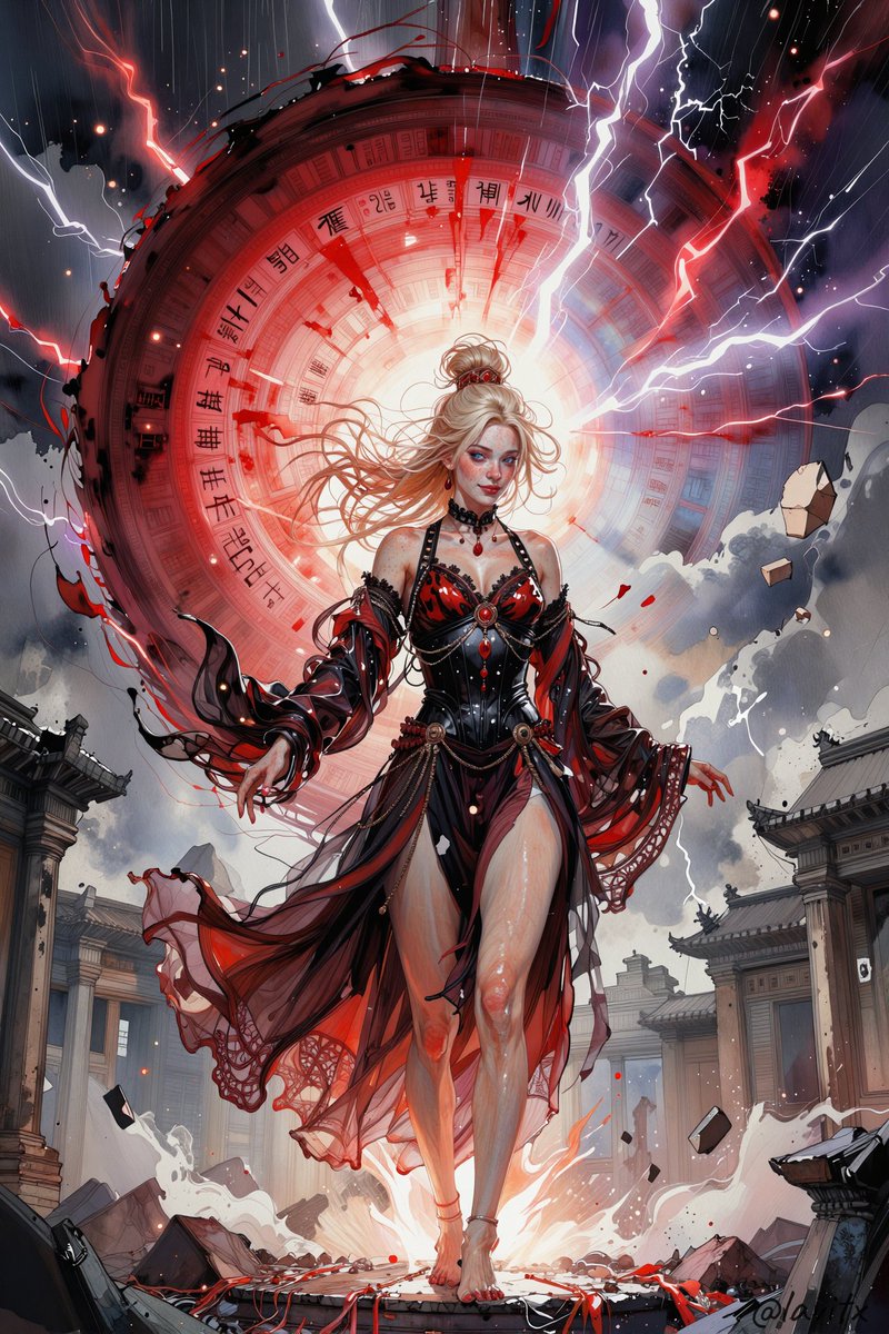 空灵水彩画，配以发光的层叠渲染、细腻的颗粒晕染、柔和晕开的颜料、雅致的墨线点缀、隐约的纸张纹理、如梦似幻的氛围扩散感，以及精致的高细节奇幻插画风格。玛格（Margaux），一位年…
