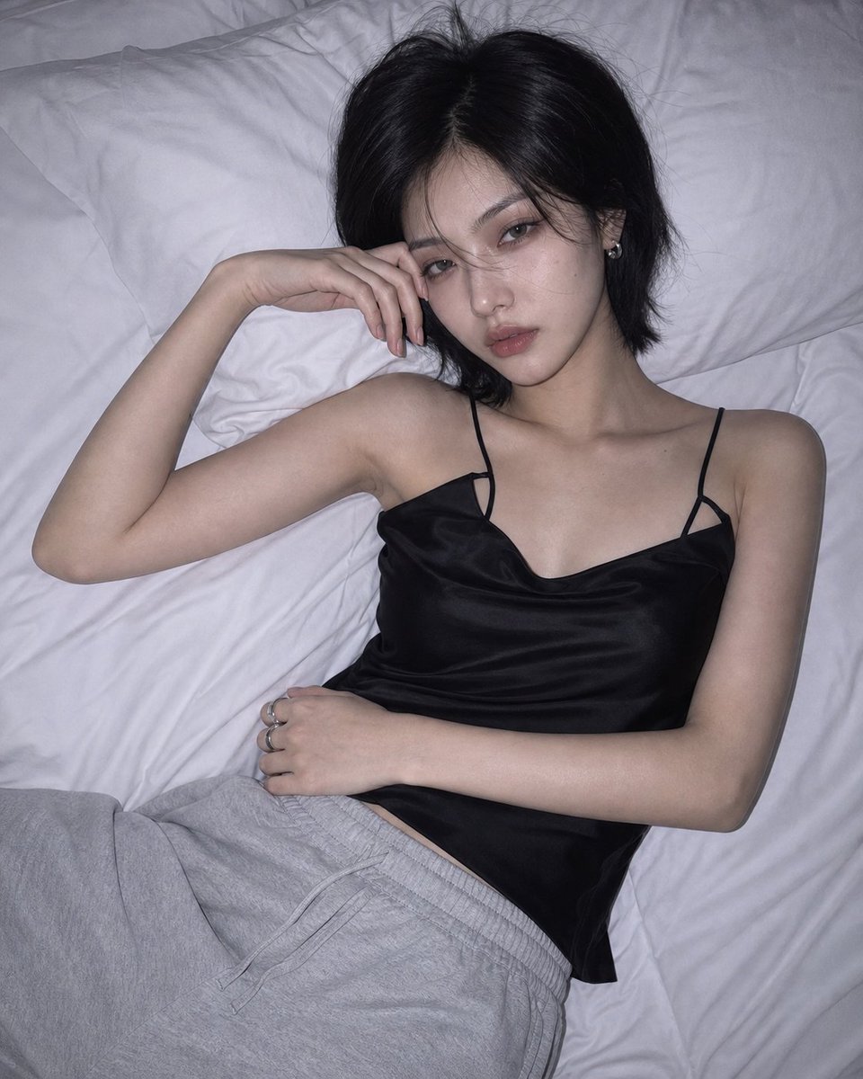 https://t.co/vLo7EofHBq 创作一张 [overhead direct-flash editorial portrait]（俯视直闪编辑人像）风格的时尚图片…