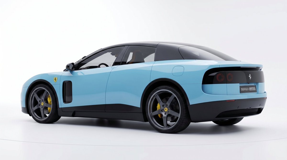 Referencias Aquí tienes 4 de las 6 imágenes generadas con Nano Banana del Ferrari Luce y…