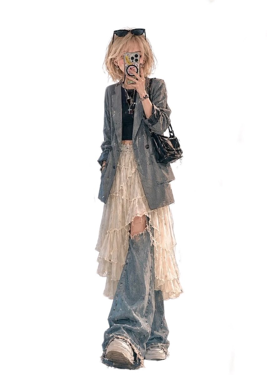 GPT Image 2 On ChatGPT Prompt (full body aesthetic fashion illustration)： A stylish anime…
