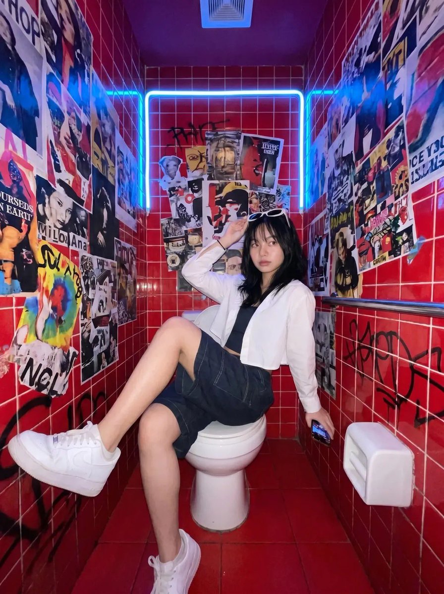 用未经后期处理的 iPhone 后置摄像头并开启直闪，拍摄一张超写实的室内抓拍照片，场景设定在一间超现实的奢华谷物店装置内，墙壁为亮橙色，货架上摆满色彩缤纷的虚构谷物盒。 参考图…