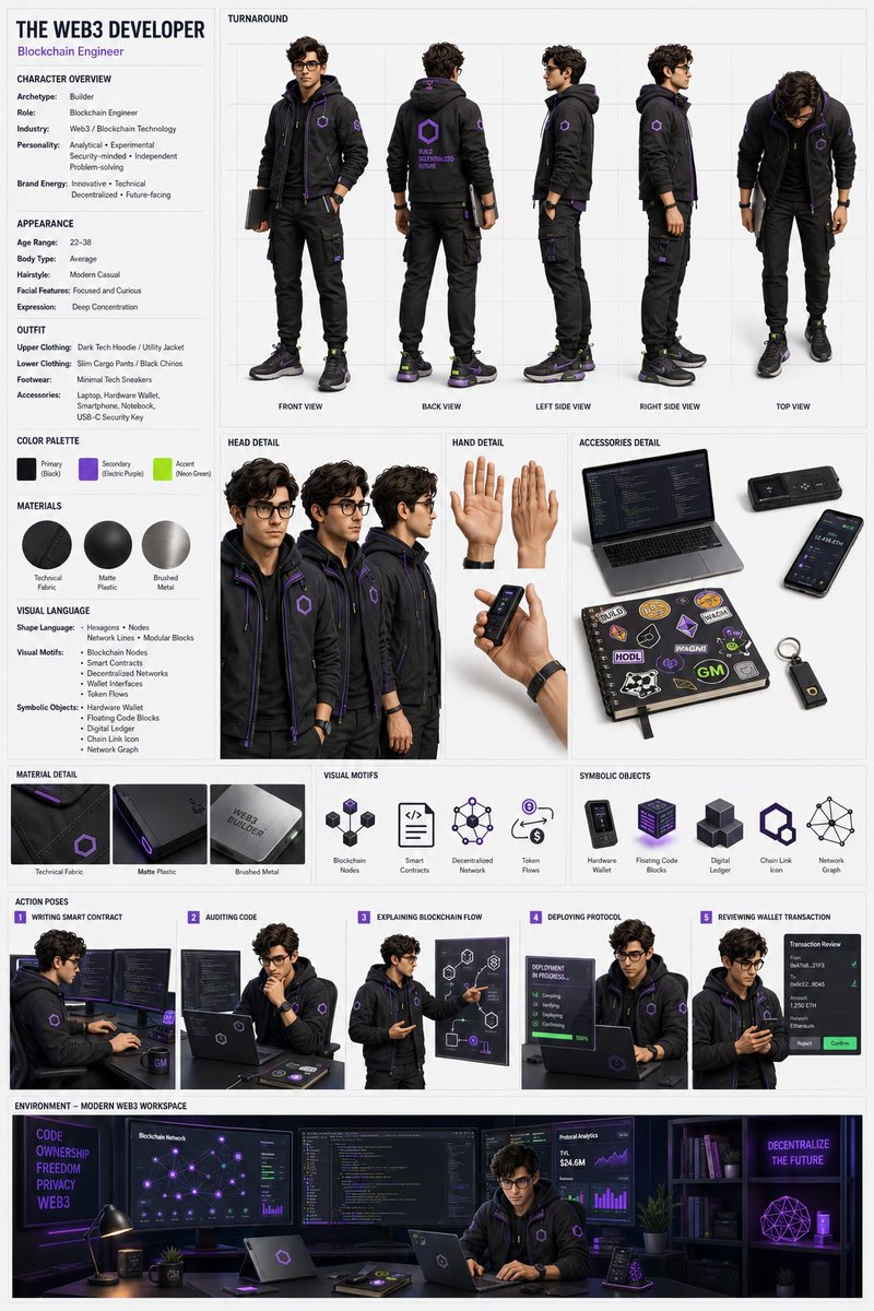 角色设定表细分领域。 提示词（GPT Image 2.0）： [CHARACTER TITLE]（角色标题）：THE TECHNICAL WRITER（技术写作者） [ARCHE…