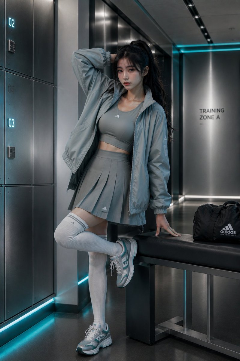 GPT Image 2 在 ChatGPT 上 提示词； 奢华运动休闲时尚大片，呈现一位惊艳的年轻东亚女性模特，身着光滑廓形的超大号高性能防风夹克，内搭修身科…