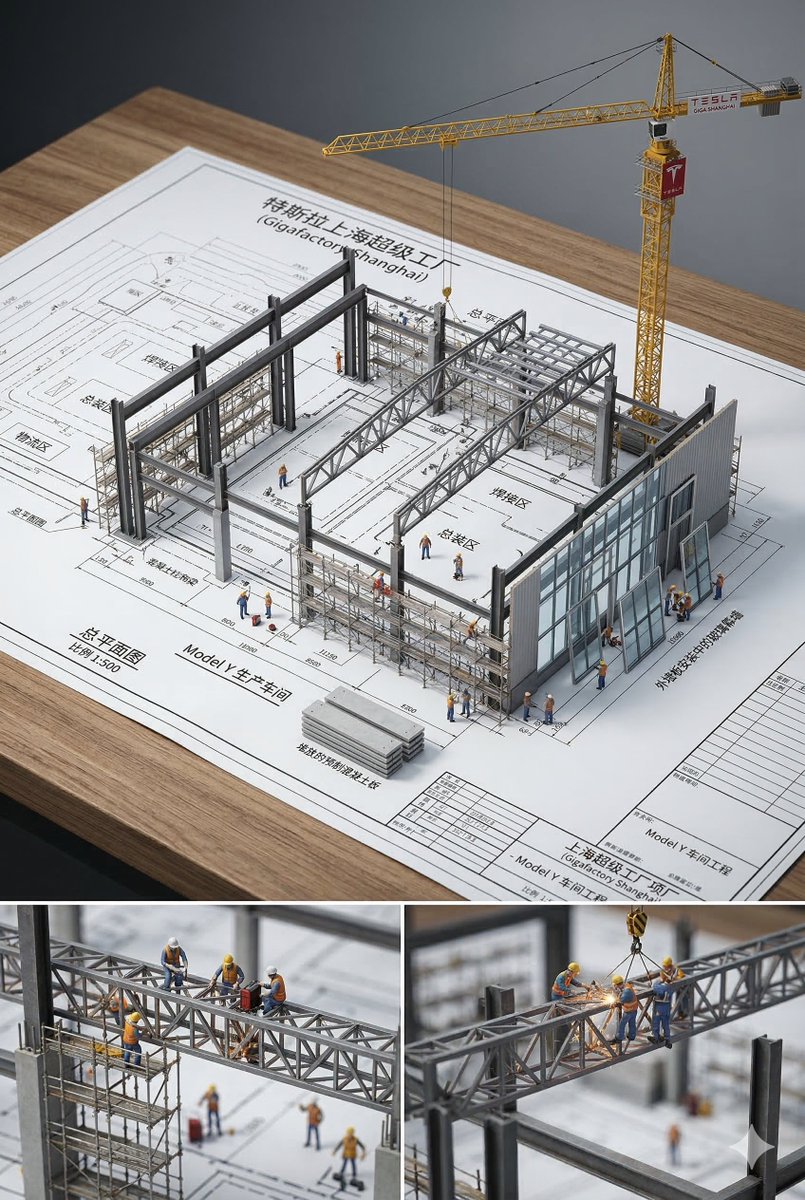 https://t.co/mzQNRiHpC4 一份详细的{BUILDING_NAME}建筑蓝图平铺在{SURFACE}上，蓝图中浮现出一个超写实的{BUILDING_NAME}…