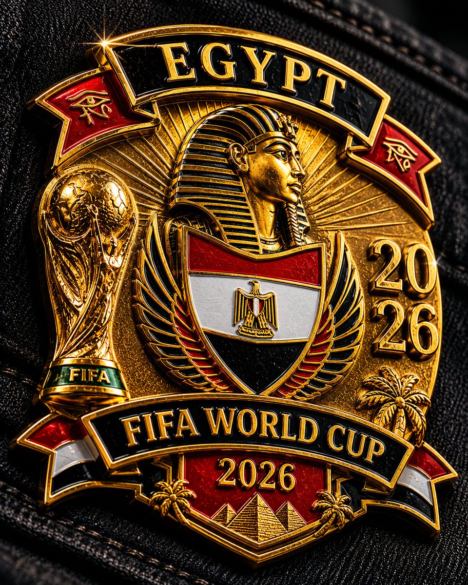 一枚占据视觉中心、填满 3:4 微距画面 70% 的 [Team_Name] FIFA 2026 世界杯珐琅徽章,其闪亮的金色表面呈现出物理上精准的反射、折射以及细微的磨损痕迹…