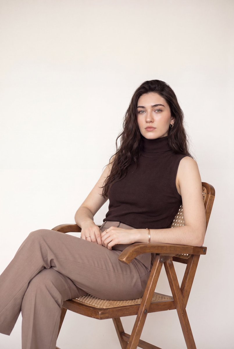 {"image_type":"studio_editorial_portrait","style":"极简奢华时尚摄影","composition":{"orientation"…