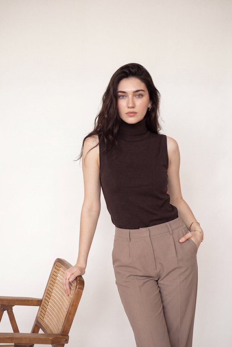 {"image_type":"studio_editorial_portrait","style":"极简奢华时尚摄影","composition":{"orientation"…